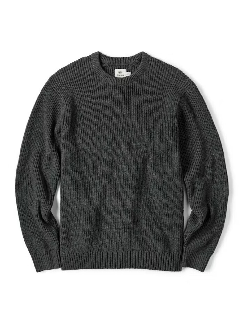 Men’s Flint And Tinder Bolinas Recycled Cotton Crewneck Sweater Charcoal Grey M